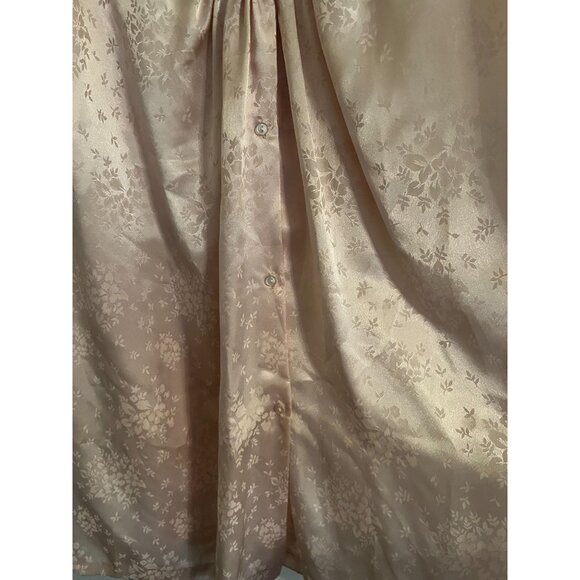 Vintage Light Pink w/Lace Flowers Night Gown Size Medium - Picture 4 of 6